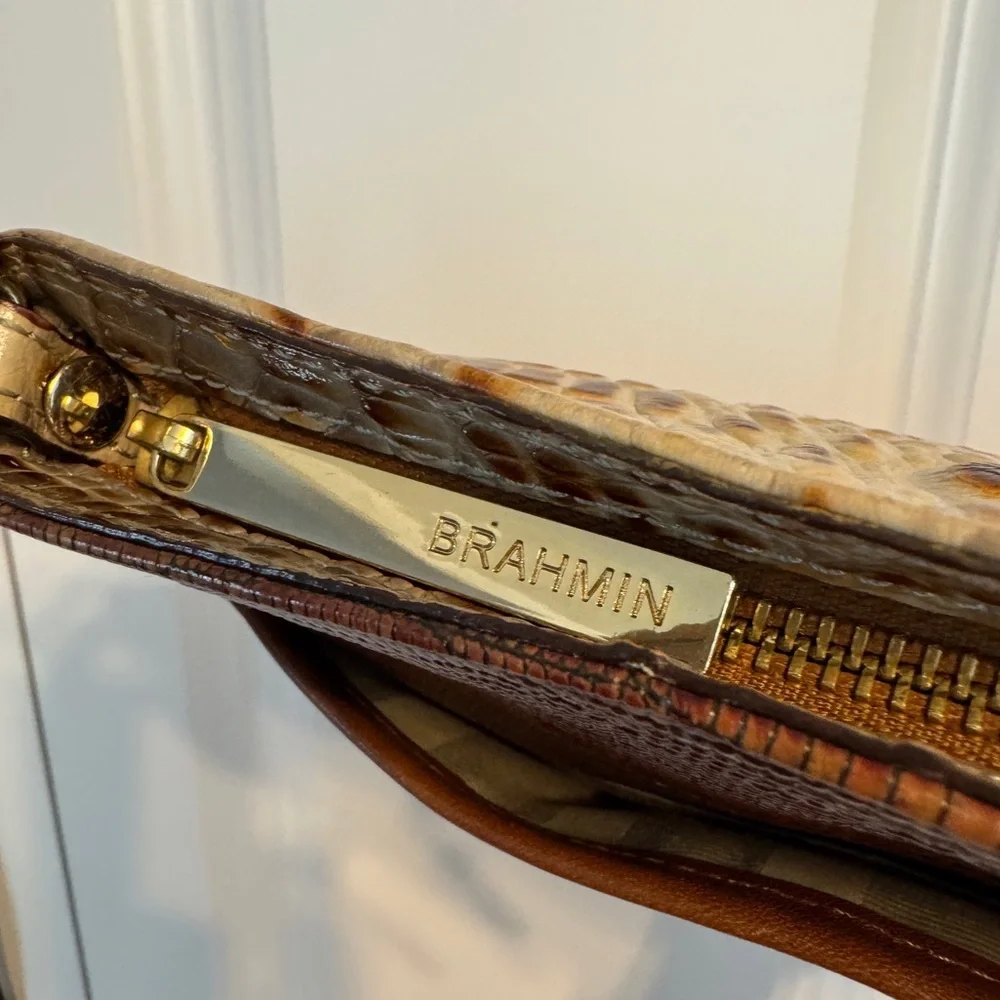 Brahmin All Day Croc Embossed Crossbody Clutch - Picture 9 of 17